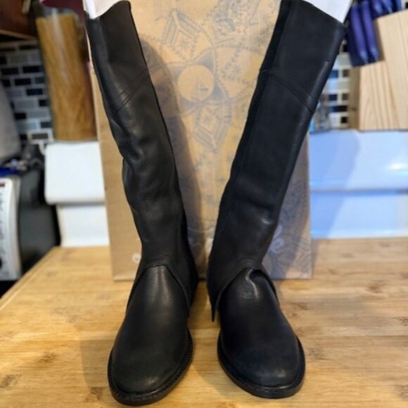 Retro Lola Studded Tall Leather Boots - NWB - Picture 4 of 16